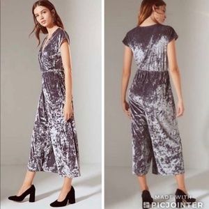 UO Isabella Jumpsuit Velvet Playsuit